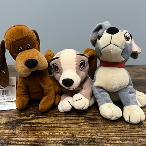 Disney Lady & The Tramp Bean Bag Plush Set - Picture 1 of 5